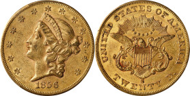 1856-S Liberty Head Double Eagle. AU Details--Cleaned (PCGS).

PCGS# 8919. NGC ID: 2692.