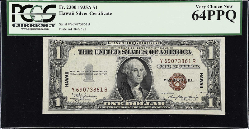 Fr. 2300. 1935A $1 Hawaii Emergency Note. PCGS Currency Very Choice New 64 PPQ....