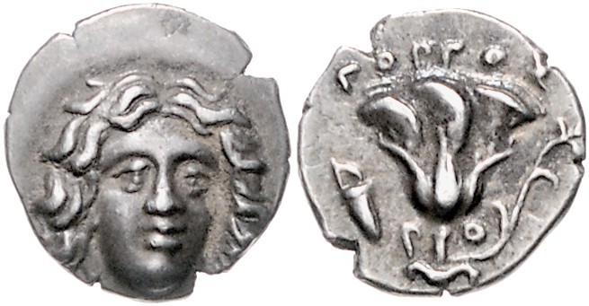 Griechen - Inseln vor Karien - Rhodos Drachme 205-190 v.Chr. Magistrat Gorgos, K...