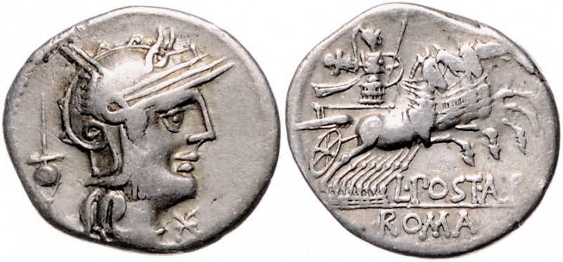 Rom - Republik Denar ca. 171 v.Chr. Römer, Rs. L.Posthumius Albinus Syd. 472. 
...