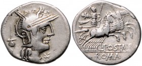 Rom - Republik Denar ca. 171 v.Chr. Römer, Rs. L.Posthumius Albinus Syd. 472. 
3,86g ss