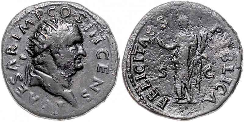 Rom - Kaiserzeit Vespasianus für Titus 69-79 Dupondius ca. 74 n.Chr. Titus, Rs. ...