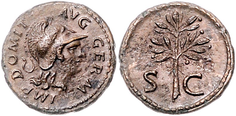 Rom - Kaiserzeit Domitian 81-96 Quadrans 81-82 n.Chr. (Bronze) CHR. IMP DOMIT AV...