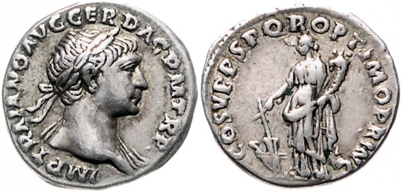 Rom - Kaiserzeit Trajan 98-117 Denar 114-117 n.Chr. Rom IMP CAES NER TRAIANO OPT...
