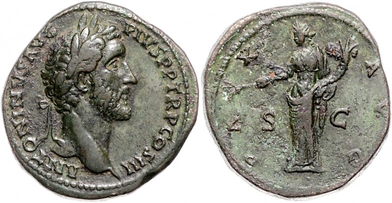 Rom - Kaiserzeit Hadrian 117-138 Sesterz ca 118 n.Chr. Kaiserportrait, Rs. Roma ...