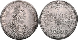 Augsburg - Stadt Taler 1642 mit Titel Ferdinand III. Forster 292. Dav. 5039. 
 ss-vz