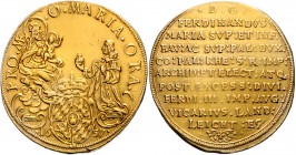 Bayern Ferdinand Maria 1651-1679 Reichstaler 1657 München auf das Vikariat Dav. 6097. Hahn 180. 
Hklsp., altvergoldet ss
