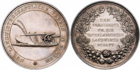 Bayern Maximilian II. 1848-1864 Silbermedaille o.J. (v. J.R.) des landwirtschaftlichen Vereins in Bayern DEM VERDIENSTE UM DIE VATERLÄNDISCHE LANDWIRT...