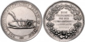 Bayern Ludwig II. 1864-1886 Lot von 2 Silbermedaillen: Verdienstmedaillen des landwirtschaftlichen Vereins in Bayern, 1x Vs. unten: Rosette zw. 2 Klee...