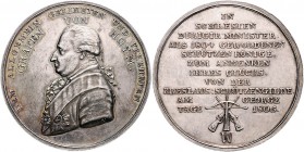 Brandenburg in den Marken - Preussen Silbermedaille 1805 (v. A. König) der Schützengilde Breslau für den Schützenkönig Graf von Hoym, preussischer Sta...