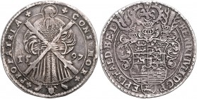 Braunschweig und Lüneburg - Wolfenbüttel Heinrich Julius 1589-1613 Reichstaler 1597 Ausbeute der Grube St. Andreasberg Dav. 9084. Welter 638. Müs. 10....