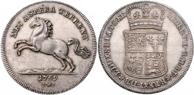 Braunschweig und Lüneburg - Hannover, ab 1762 Königreich Georg II. 1727-1760 Reichstaler 1759 IWS Clausthal Dav. 2086. Welter 2560. 
sehr selten in d...