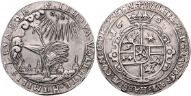 Hessen - Kassel Wilhelm V. der Beständige. 1627-1637 Weidenbaumtaler 1631 mit 6 Häusern und 13 Strahlen, Umschrift: .+. IEHOVA.VOLENTE.HUMILIS.LEVA BO...