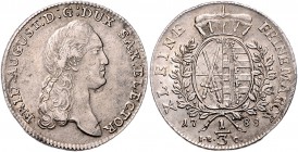 Sachsen - Kurfürstentum ab 1806 Königreich Friedrich August III. 1763-1806 1/3 Taler 1788 IEC Kahnt 1113. Buck 152. 
 ss-vz