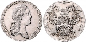 Sachsen - Kurfürstentum ab 1806 Königreich Friedrich August III. 1763-1806 1/12 Taler 1790 IC auf das Vikariat Kahnt 1157. Buck 171. 
f.Kr. vz