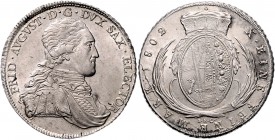 Sachsen - Kurfürstentum ab 1806 Königreich Friedrich August III. 1763-1806 Konventionstaler 1802 IEC Kahnt 411. Dav. 850. Buck 211d. Thun 289. 
 ss-v...
