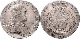 Sachsen - Kurfürstentum ab 1806 Königreich Friedrich August III. 1763-1806 Konventionstaler 1805 SGH Der letzte kursächsische Taler Kahnt 411. Dav. 85...