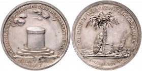 Sachsen - Kurfürstentum ab 1806 Königreich Friedrich August I. 1806-1827 Silbermedaille 1807 (v. Krüger) a.d. Frieden von Tilsit Slg. Marienbg. 2742. ...