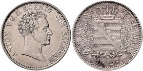 Sachsen - Kurfürstentum ab 1806 Königreich Anton 1827-1836 Konventionstaler 1828 S Kahnt 433. Dav. 865. AKS 64. Thun 307. 
 ss-vz/f.vz