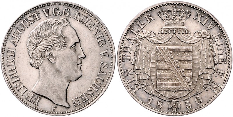 Sachsen - Kurfürstentum ab 1806 Königreich Friedrich August II. 1836-1854 Taler ...