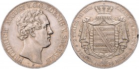 Sachsen - Kurfürstentum ab 1806 Königreich Friedrich August II. 1836-1854 Doppeltaler 1854 F Kahnt 454. Dav. 874. AKS 94. Thun 322F. 
Rs: Randkerbe s...