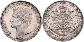 Sachsen - Kurfürstentum ab 1806 Königreich Johann 1854-1873 Vereinstaler 1861 Vs: Fehler bei Umschrift IO_ANN, H entfernt (verschmutzter Stempel, Säur...