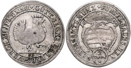 Sachsen - Henneberg Gemeinschaftsprägung 1691-1702 Groschen 1692 BA - Ilmenau Ausbeute der Grube in Ilmenau. Exemplar der Slg. Horn mit Beschreibungsk...