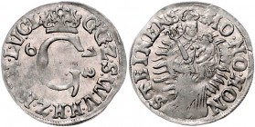Sayn - Wittgenstein Gustav 1657-1701 Mariengroschen 1672 Joseph 5542. 
Prschw. 1,31g vz