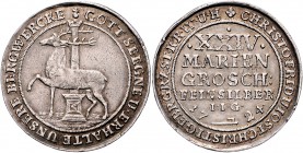 Stolberg - Stolberg Jost Christian u. Christoph Friedrich 1704-1738 24 Mariengroschen 1724 Ausbeute Friederich 1686. Dav. 1000. Müs. 66.2/ 31. 
winz....