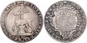 Stolberg - Stolberg Friedrich Botho u. Karl Ludwig 1761-1768 2/3 Taler 1764 C Ausbeute Friederich 1986. 
 ss