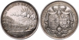 Stolberg - Wernigerode Christian Ernst 1710-1771 Silbermedaille 1749 (v. Thiebaud) a.d. Tod seiner Mutter Christiane v. Mecklenburg-Güstrow Gaettens 7...