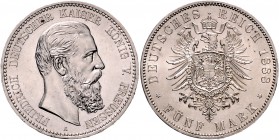 Preussen Friedrich III. 1888-1888 5 Mark 1888 A J. 99. 
 vz-st/st-