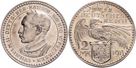 Preussen Wilhelm II. 1888-1918 2 Mark 1913 (v. Karl Goetz) Probe in versilbertem Kupfer Schaaf 111G3. Kien. 76. J. zu111. Slg. Bö. 5245 (Kupfer). 
8,...