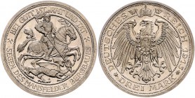 Preussen Wilhelm II. 1888-1918 3 Mark 1915 A Zur Jahrhundertfeier der Zugehörigkeit der Grafschaft Mansfeld zu Preussen J. 115. 
 PP