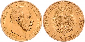 Preussen Wilhelm I. 1861-1888 10 Mark 1883 A 
 ss