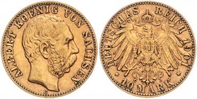 Sachsen Albert 1873-1902 10 Mark 1901 E 
 ss
