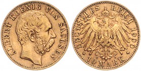 Sachsen Albert 1873-1902 10 Mark 1900 E 
 ss