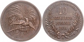 Deutsch-Neuguinea 10 Neu-Guinea Pfennig 1894 A J. 703. 
 ss-vz