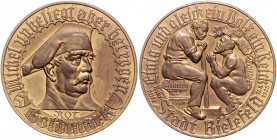 Nebengebiete - Bielefeld Notgoldmark 1923 Messing, vergoldet Menzel 1502. 2. Funck 653. 1.1. 
 vz