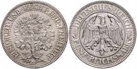 Weimarer Republik 5 Reichsmark 1927 A Eichbaum J. 331. 
 f.vz