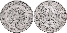 Weimarer Republik 5 Reichsmark 1928 F Eichbaum J. 331. 
 f.ss