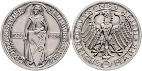 Weimarer Republik 3 Reichsmark 1928 A 900 Jahre Naumburg an der Saale J. 333. 
 st