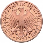 Bundesrepublik Deutschland 5 Deutsche Mark 1951 Einseitige Motivprobe, Adler mit Umschrift, darunter Jahreszahl. Aus dem Nachlass des Medailleurs Karl...