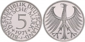 Bundesrepublik Deutschland 5 Deutsche Mark 1971 J J. 387. 
 PP