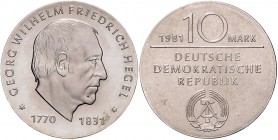 DDR 10 Mark 1981 Zum 150. Todestag von Georg Wilhelm Friedrich Hegel J. 1581. 
 st