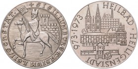 DDR Silbermedaille 1973 Heilbad Heiligenstadt, Prägung auf 20 Mark DDR Silberronde ohne Randschrift J. zu 1518ff. 
33,0mm 21,0g vz-st