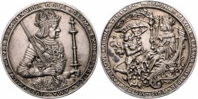 RDR - Österreich Maximilian I. 1493-1519 Silbergussmedaille 1518 a.d. Aussöhnung mit Franz von Sickingen nach der Fehde von Worms. Habich ordnet diese...