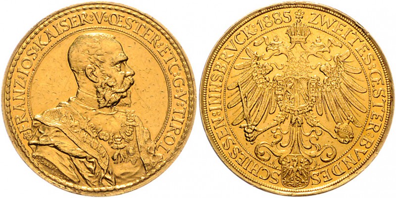 RDR - Österreich Franz Joseph I. 1848-1916 4 Dukaten 1885 a.d. 2. Österreichisch...