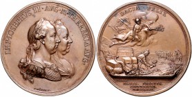 RDR - Länder - Siebenbürgen Maria Theresia 1740-1780 Bronzemedaille 1769 (v. Würth) a.d. Verbesserung der Landwirtschaft, des Bergbaus und des Handels...