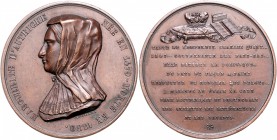 Belgien Leopold I. 1831-1865 Bronzemedaille o.J. (v. Jouvenel) a. Margarete v. Österreich, aus der Serie Große Menschen Belgiens" "
46,5mm 38,2g f.vz...